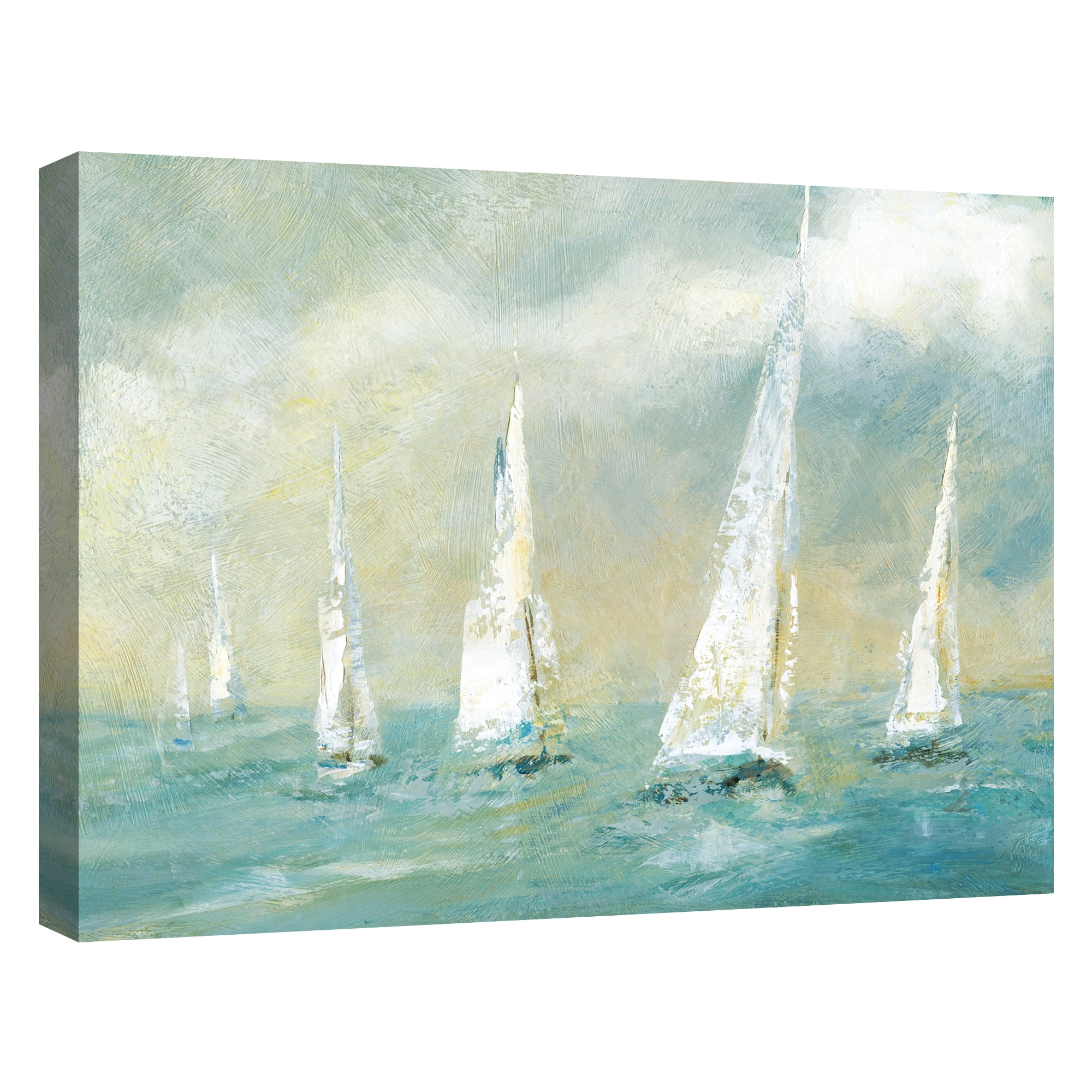 Fine Art Canvas Ocean Breeze Sailboats by Carol Robinson Canvas Art Print