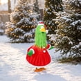 thumbnail image 6 of Sruoe Christmas Porch Goose Outfits, Porch Goose Clothes, 23 Inch Cement Goose Clothes Dress, Duck Clothes for Spring Easter Holiday Outdoor Garden Yard Lawn Patio Statue Decor, 6 of 7