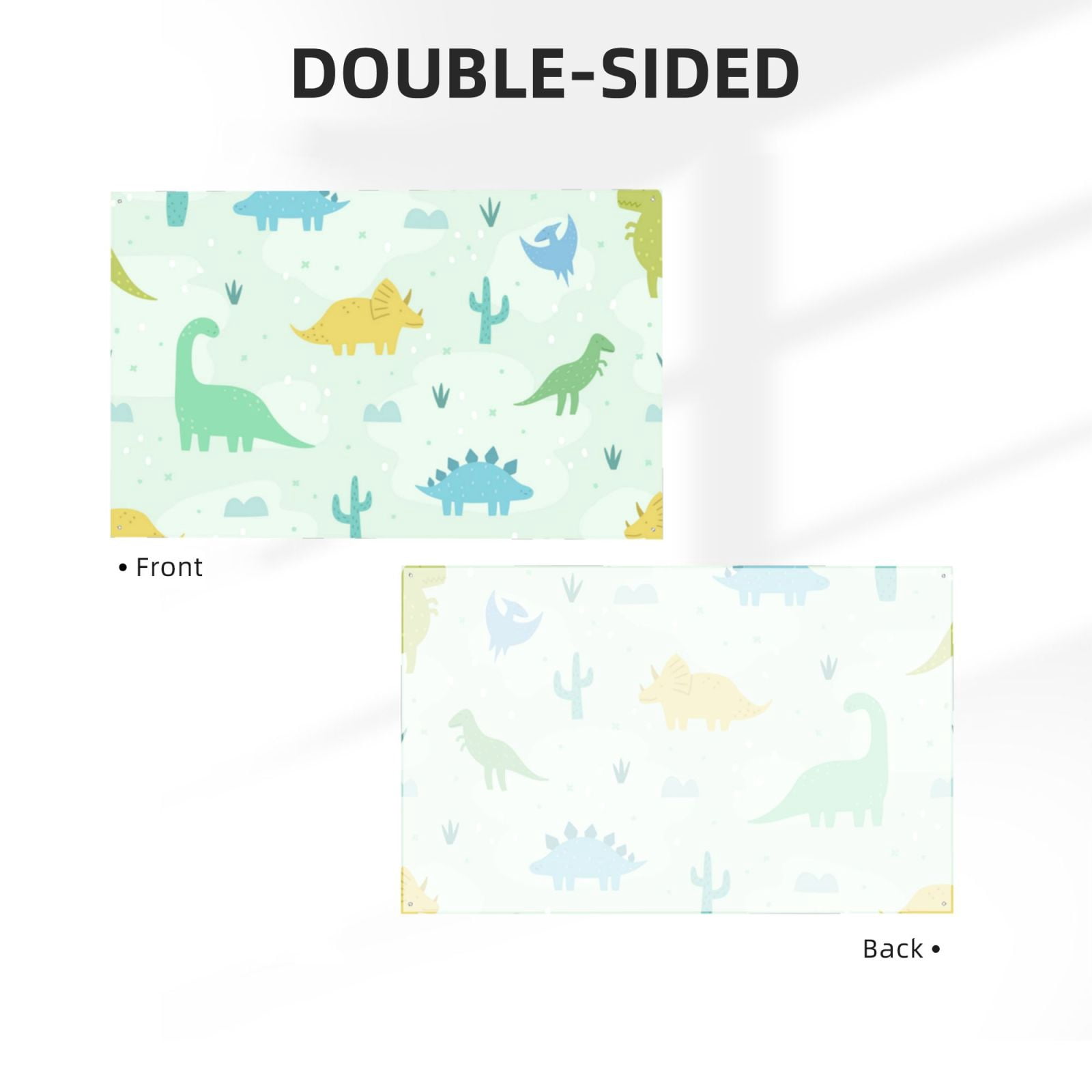 Cute Cartoon Dinosaurs Four Hole Decorated Banner Flag for Garden Yard Home Decoration Indoor Outdoor 4x6 Ft