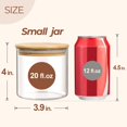 thumbnail image 2 of Set de tarros de vidrio para almacenamiento de alimentos ComSaf 600 ml (20 oz) x6 con tapa, 2 of 9