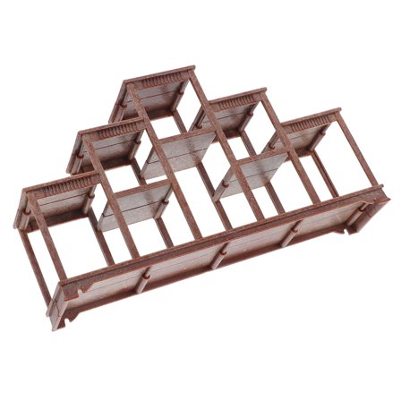 WHAMVOX Miniature Plastic Dollhouse Shelf for Creative Play Brown Color Adds Realism to Any Dollhouse Setup 4.5 Inches