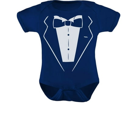 

Tstars Boys Unisex Halloween Party Shirt Tuxedo with Bow Tie Baby Tux Trick or Treat Shirt for Boy Outfit Baby Bodysuit