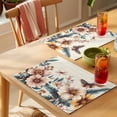 thumbnail image 4 of American Vintage Flowers Placemats Set of 2, Country Butterflies Retro Texture Non-Slip Place Mats Washable Table Mats for Kitchen Dining Table Decorations Indoor/Outdoor, 4 of 9