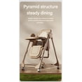 thumbnail image 5 of 3 in 1 Convertible Baby High Chair Baby Swing Adjustable Seat for Eating,Portable ,Folding Baby Dining Chairs with Detachable Double Trays, Unisex,Gray, 5 of 12
