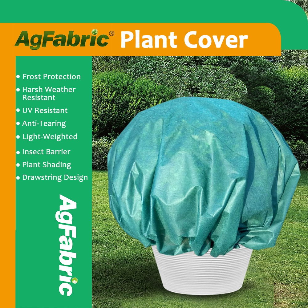 Agfabric Plant Cover Warm Worth Frost Blanket 1.5 oz 8'Dia Shrub