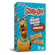 Kellogg's SCOOBY-DOO! Baked Graham Cracker Snacks, Made with Whole Grains, Cinnamon, 11 Oz, Box