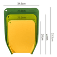thumbnail image 3 of Set De 3 Tablas Para Cortar Picar Fruta Y Verdura Cocina Xtellar Color verde, 3 of 3