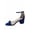 Blue, variant on Nataly-06 Open Toe Ankle Strap Buckle Low Chunky Heels Causal Sandals Shoes ( Yellow, 6.5 )