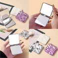 thumbnail image 2 of 3PCS Wave Bright Surface Compact Mirror Square Travel Makeup Mirror, 2 of 3