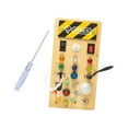 thumbnail image 4 of Tablero de actividades de madera con, tablero sensorial con interruptor de palanca, habilidades motoras finas, juguetes para regalos, niños Estilo B, 4 of 8