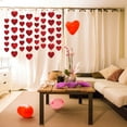 thumbnail image 5 of 1 Pack Red Heart Garland 6.6 Ft, Vertical Hanging Streamer with 2.75" Glitter & Foil Hearts, Romantic Valentines Day Decoration for Doorway Window, DIY Wreath Accessory, Single String Banner, 5 of 7