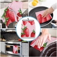 thumbnail image 5 of Strawberry Fruit Red Fresh Microfiber Kitchen Towel for Hand Dry Bathroom Cleaning Cloth Set Printed Beach Towels, 5 of 7
