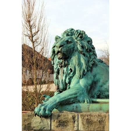 - Peel-n-Stick Poster of Animal Monument Paw Lion Sculpture Poster 24x16 Adhesive Sticker Poster Print
