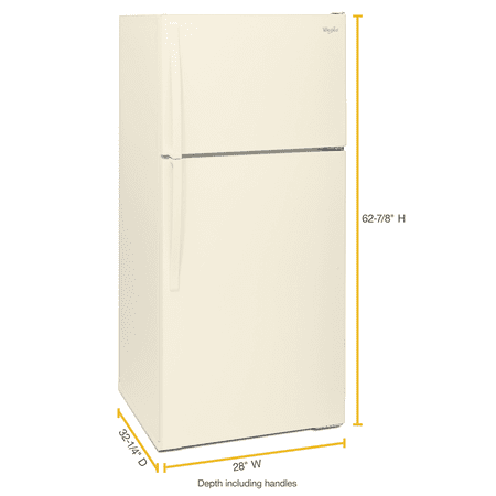 Whirlpool - 14.3 Cu. Ft. Top-Freezer Refrigerator - Biscuit