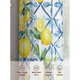 thumbnail image 3 of Lemon Fruit Sheer Curtains for Living Room Bedroom Spring Botanical Plants Blue Plaid Sheer Curtains 96 Inch Long 2 Panels Set Light Filtering Curtain Window Treatments Drapes for Dining Room, 3 of 6