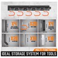 thumbnail image 2 of Heavy-Duty ABS Material Adjustable Storage System, Wall Mounted Hooks for Garage Organization, Tool Organizer with Non-Slip Coating, Load Capacity Up To 15Lbs Per Hook,, 2 of 5