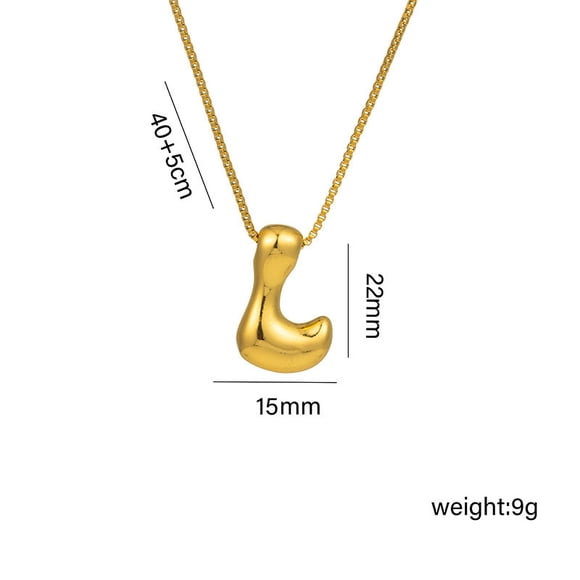 5Pcs Initial Letter Necklace, Cagogo Personalized Initial Letter Necklace, Custom Name Necklace for Women Her Mom, Gold Plated Alloy Bubble Pendant Necklace, Elegant Gift for Birthday Christmas