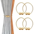 thumbnail image 1 of LAICAIW 4 Pack Attaches Magnétiques pour Rideaux, Attaches Décoratives pour Rideaux de Fenêtre (Or), 1 of 1