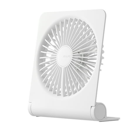 

JISULIFE Small Desk Fan Portable USB Rechargeable Fan 160° Tilt Folding Personal Mini Fan with 4500mAh Battery Strong Wind Ultra Quiet 4 Speed Modes for Office Home Camping - White