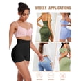 thumbnail image 4 of GAI YI Women's High Waist Tummy Control & Butt Lift Shapewear Boyshorts, 2-Pack Hip Enhancer Underwear, Breathable Comfort, ( Black+Black XL), 4 of 7