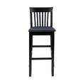 thumbnail image 2 of Linon Torino 30" Craftsman Indoor Wood Bar Stool, Black/Black Faux Leather, 2 of 9