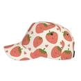 thumbnail image 5 of Daiia Hand Drawn Strawberry print Baseball Cap Men Women Golf Dad Hat Adjustable Original Classic Low Profile Hat Unconstructed Plain Cap, 5 of 9