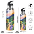 thumbnail image 2 of Yayeee 20oz Insulated Water Bottle Double Wall Stainless Steel with Flip Straw Lid, Art Path, 2 of 7