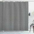 thumbnail image 1 of Ambesonne Modern Shower Curtain, Circles Grunge Graffiti, 69"Wx70"L, Black and White, 1 of 3