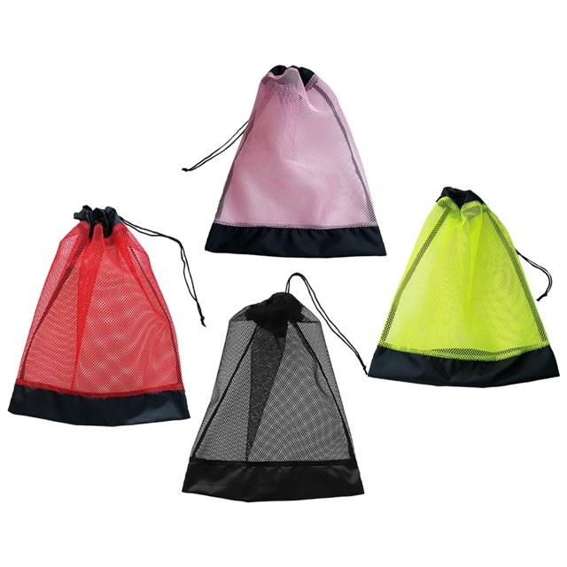 S SERENABLE 4 Pieces Mesh Drawstring Bag Scuba Dive Pouch Water Sports Storage Holder