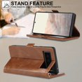 thumbnail image 3 of Compatible with Google Pixel 6 Pro Premium PU Leather Wallet Case with RFID Blocking Card Holder,Kickstand Magnetic Closure Protective,Wrist Strap Wallet Case for Pixel 6 Pro 6.71 Inch (Brown), 3 of 14