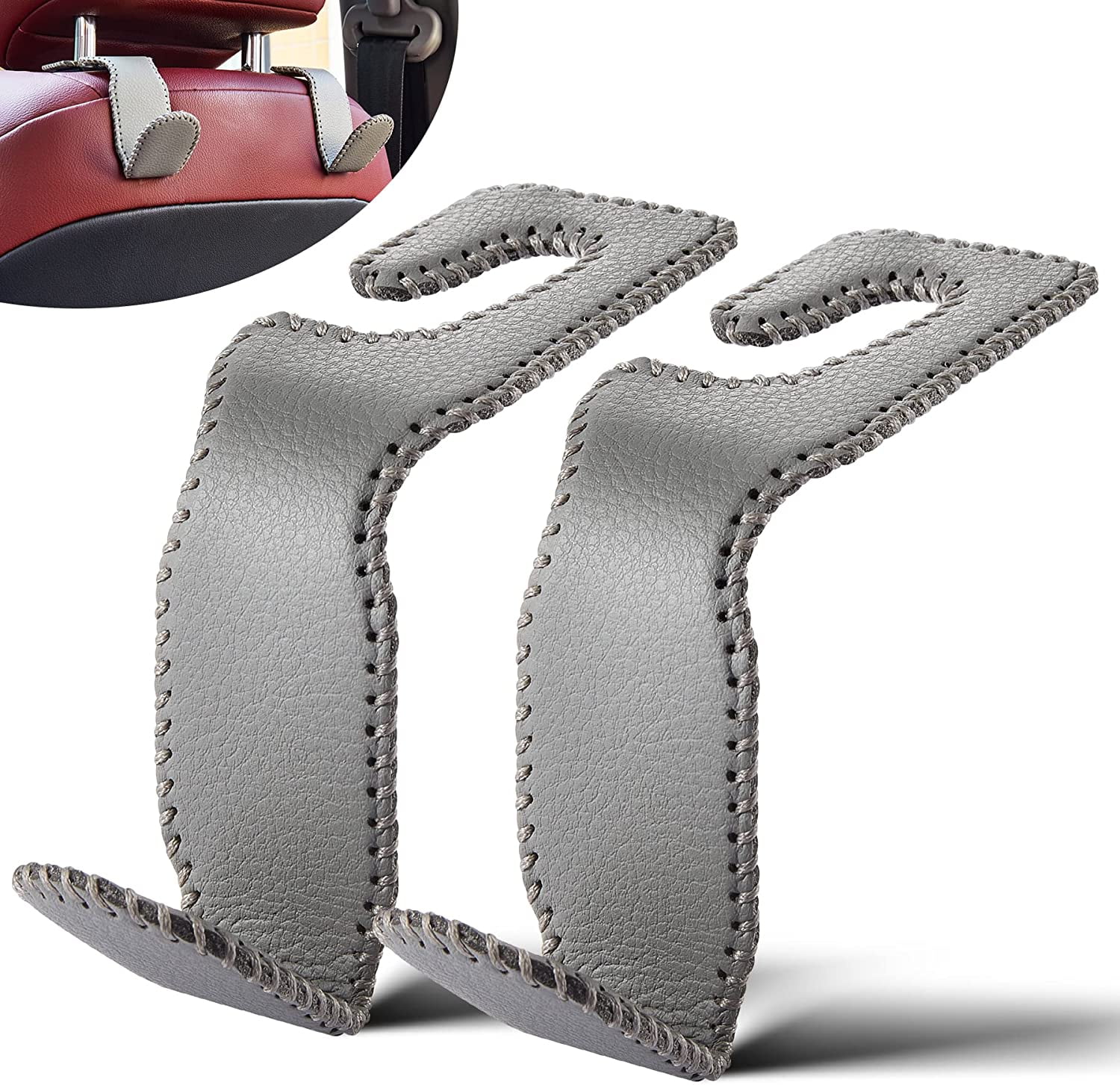 2 Pcs Car Seat Headrest Hook Backseat Purse Hanger Bag Cloth Hanging Holder  US - Plugsus Home Furniture