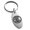 Silver, variant on Stainless Steel Three-Tiered Pine Kamon Crest Engraved Small Oval Charm Keychain Keyring