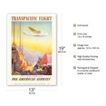 thumbnail image 3 of Transpacific Flight - It’s A Small World - Vintage Airline Travel Poster by Paul George Lawler c. 1940s - Master Art Print (Unframed) 13in x 19in, 3 of 4