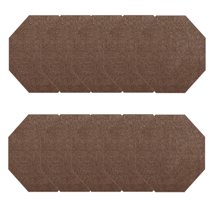 Furnish My Place Modern Plush Solid Brown Color Rug - Pets and Kids Friendly Rug, Indoor/Outdoor Mat, Area Rugs Great for Kids, Pets, Event, Wedding, Living Room, Made in USA, 3' Octagon - Set of 10
