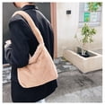 thumbnail image 5 of Bolso de mujer bolso de felpa de moda bolso de hombro de niña suave bolso de niña bolso de axila, 5 of 5