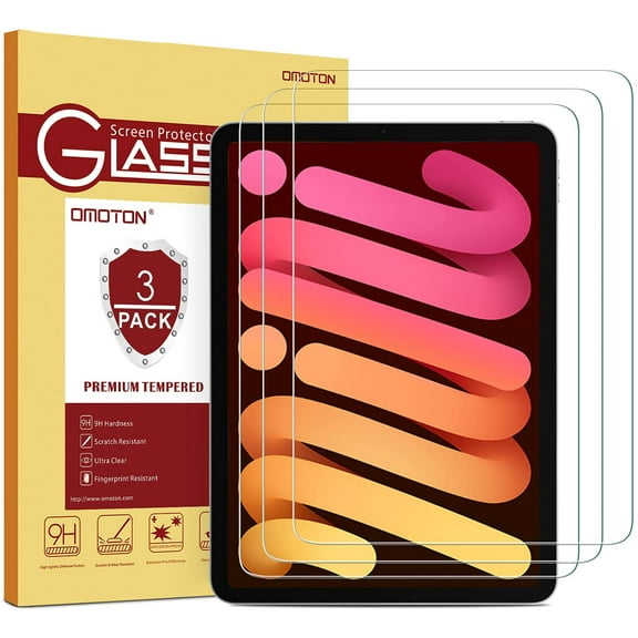 Entronix iPad Mini 6 Tempered Glass Screen Protector, HD Crystal Clear Tempered Glass Film for iPad Mini 6, 3-Pack