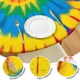 thumbnail image 4 of Colorful Tie Dye Mandala Pattern Round Fitted Tablecloth with Elastic Edge,Dining Table Cover Waterproof,Outdoor Round Tablecloth for Camping,Dining,Indoor and Outdoor, 4 of 7