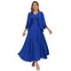 thumbnail image 1 of Vestido CDSSL de chifón azul real para la madre de la novia, talla 14, 1 of 6