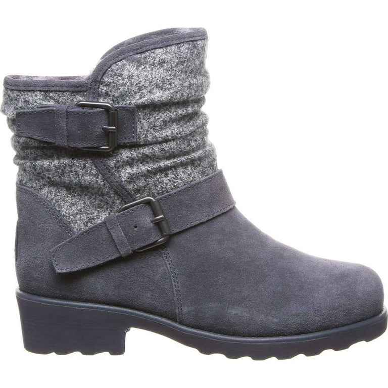 Women s Bearpaw Avery Slouch Boot Charcoal Suede Textile 7 M Walmart