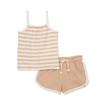 

easy-peasy Baby and Toddler Girl Strappy Tank Top and Shorts Set 2-Piece Sizes 12M-5T