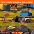 thumbnail image 3 of 10Pcs Camping Cookware Mess Kit, Lightweight Camping Kitchen Pots and Pans Set, Portable Camping Essentials for Backpacking, Camping Cooking Hiking and Picnic, 3 of 5