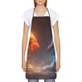 thumbnail image 2 of Naloa 1Pack Adjustable Bib Apron Waterdrop Resistant Cooking Kitchen Aprons for Women Men Chef, Red And Blue Fire Dragon D Print, 2 of 5