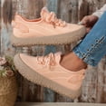 thumbnail image 4 of Pandaie Womens Walking Shoes Breathable Comfortable Knit Slip on Lace up Sneakers with Non Slip Cushioned Sole for Standing Daily Wear Travel Work Commute Orange 7, 4 of 8