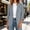 Gray, variant on Drovellove Plus Size Women's Casual Blazer with Pockets Three Quarter Sleeve Lapel Collar Solid Color Work Jacket - Breathable Office Professional & Weekend Layering Essential