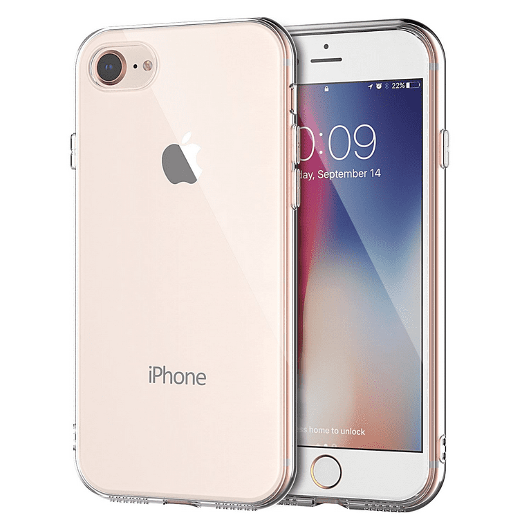 Shamo's Crystal Clear Shock Absorption TPU Rubber Gel iPhone 7 and 8 Case