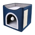 thumbnail image 3 of Cama para Gatos Perfecl Cueva Condominio para Animales Pequeños Azul, 3 of 8