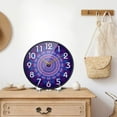 thumbnail image 6 of Dreamtimes Beautiful Boho Mandala Pattern Round Wall Clock, 12 Inch Silent Battery Operated Quartz Analog Quiet Desk Clock for Home,Office,School, 6 of 7