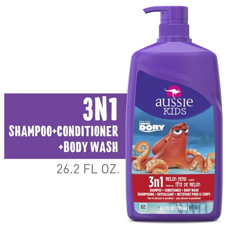 Aussie Kids Melon Head 3 in 1 Shampoo Conditioner Body Wash, 26.2 oz