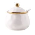 thumbnail image 1 of European Style Sugar Bowl With Ceramic Spoon, Sugar Container, Sugar Bowls For Countertop, Salt Container With Spoon-White-580ml/20.4oz, 1 of 7