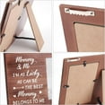 thumbnail image 5 of Mommy & Me Picture Frame 4x6inch I'm As Lucky As Can Be The Best Mommy Belongs to Me Photo Frame Hanging/Tabletop Wooden New Mom and First Time Mom Gift Frame, 5 of 9